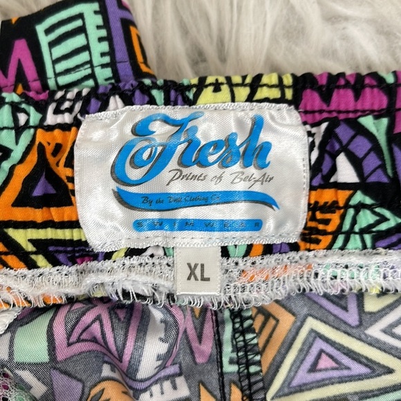 Fresh Prints of Bel Air All Over Print Geometric Shorts Swim Trunks 90s Style XL - Picture 5 of 5